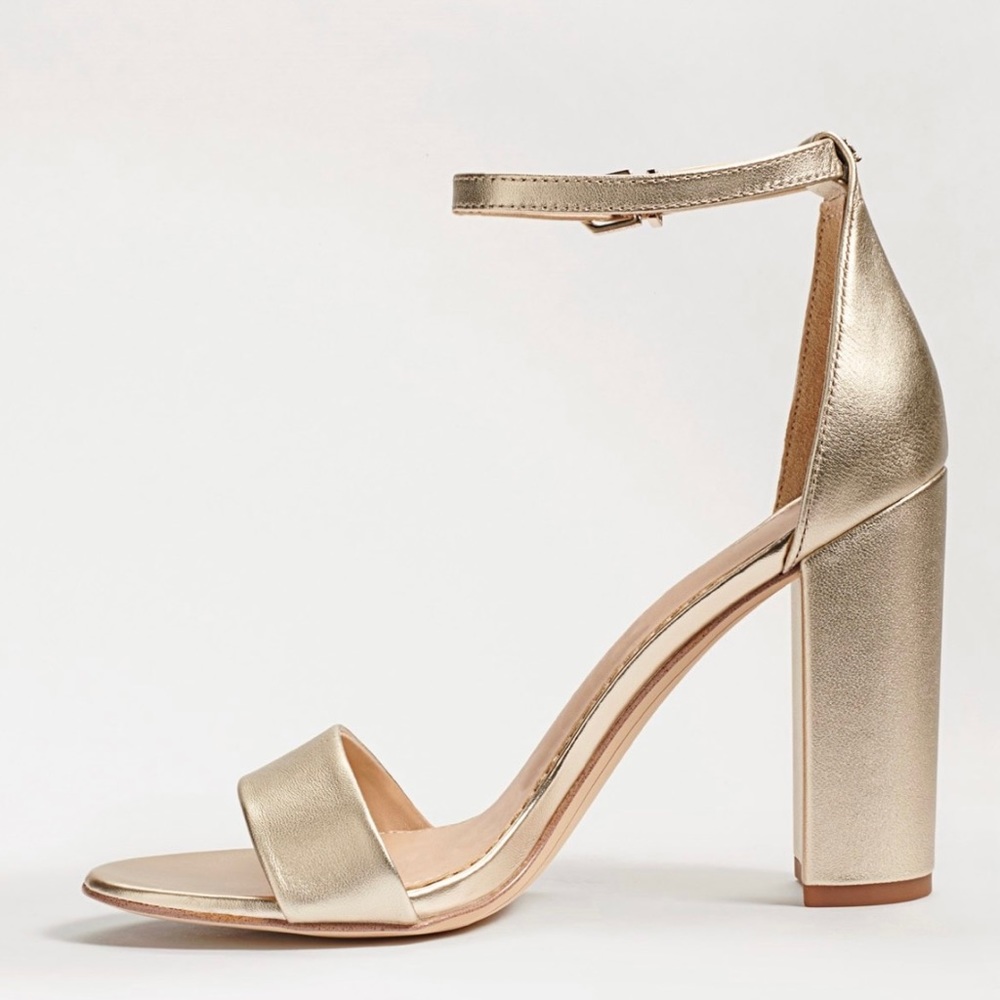 Sam Edelman, Yaro Block Heel Sandal, Gold Leather. Brand New, Never Worn! - Picture 5 of 8